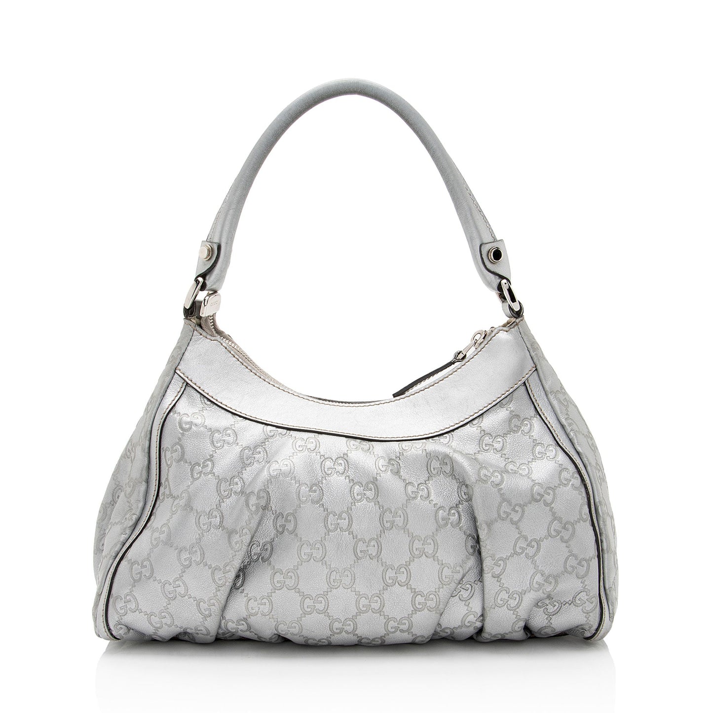 Gucci Metallic Guccissima Leather D Ring Small Hobo (SHF-KWHGdg)