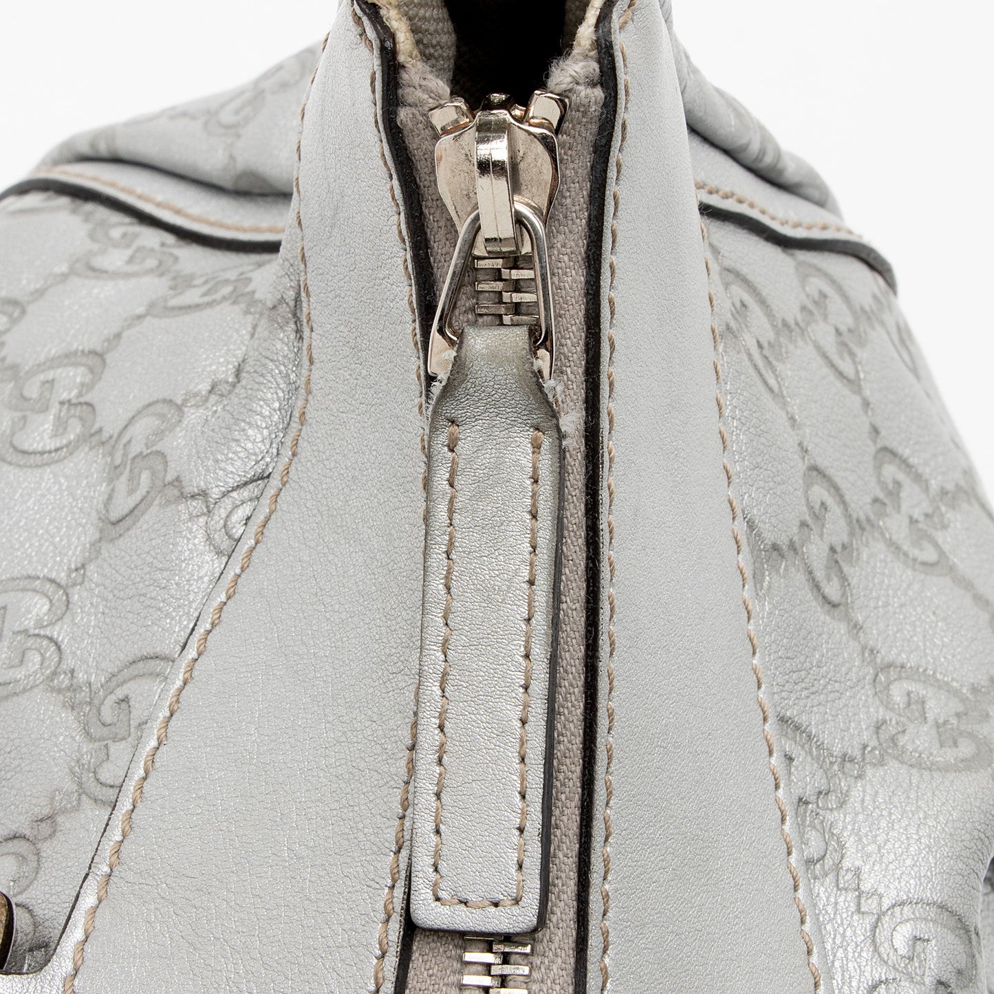 Gucci Metallic Guccissima Leather D Ring Small Hobo (SHF-KWHGdg)