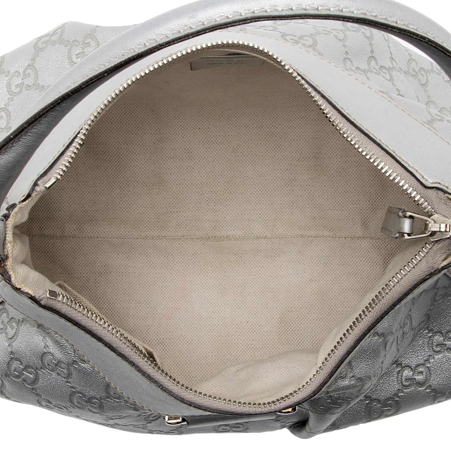 Gucci Metallic Guccissima Leather D Ring Small Hobo (SHF-KWHGdg)