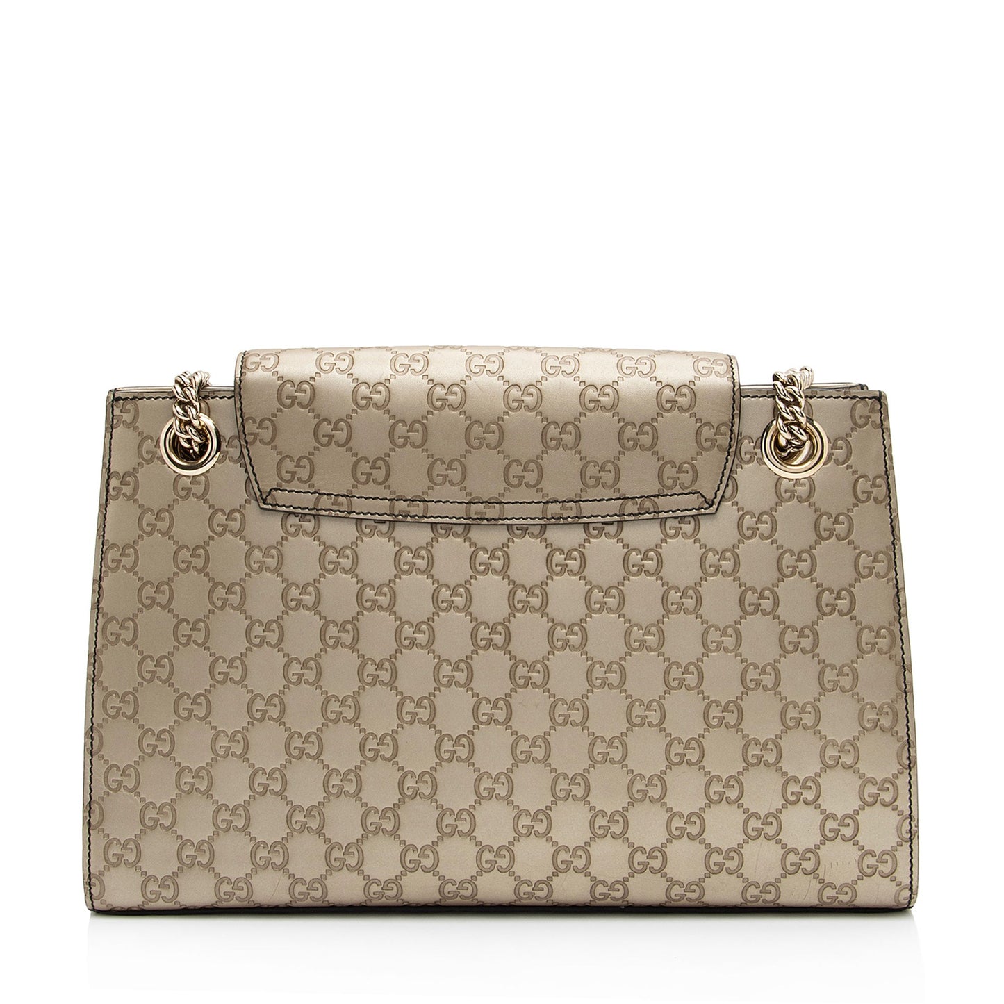 Gucci Metallic Guccissima Leather Emily Large Shoulder Bag (SHF-tKZxyz)