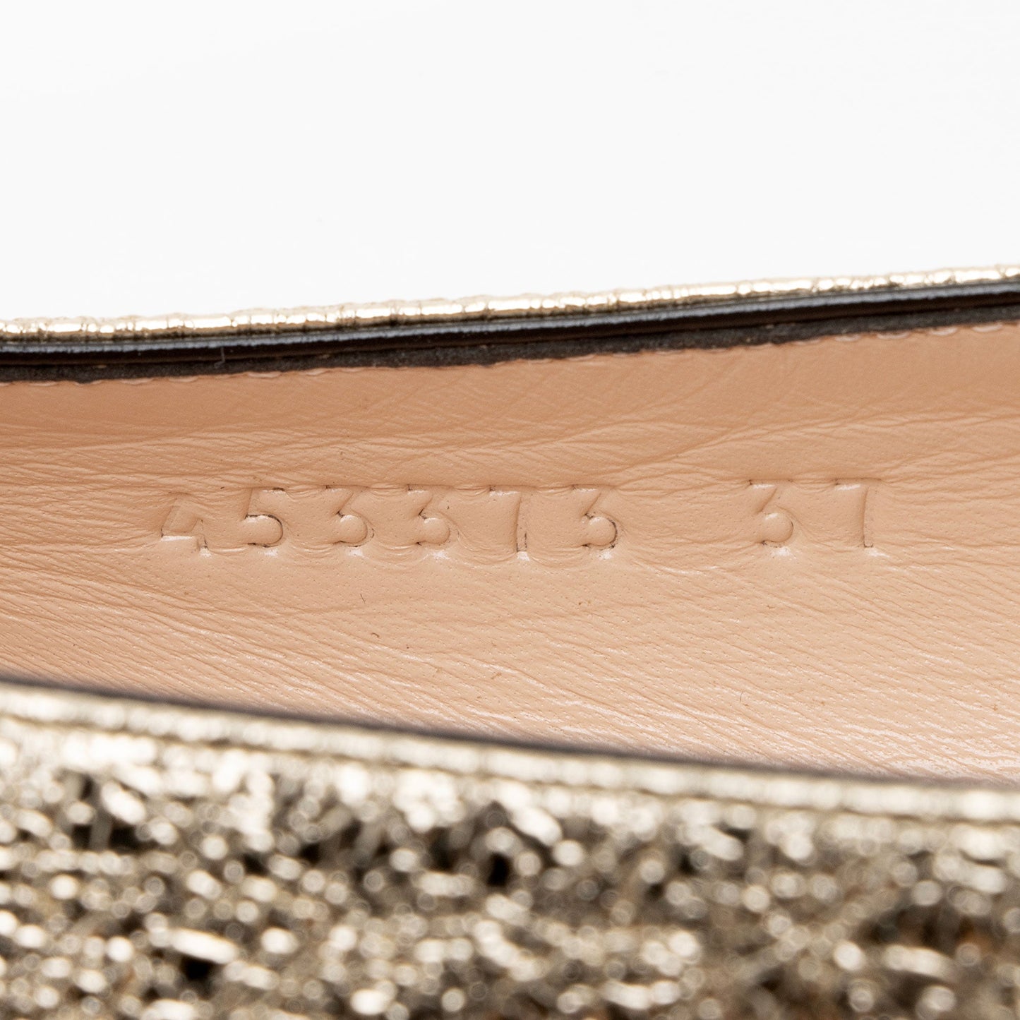 Gucci Metallic Laminate Calfskin GG Marmont Fringe Flats - Size 7 / 37 (SHF-kBjuo2)