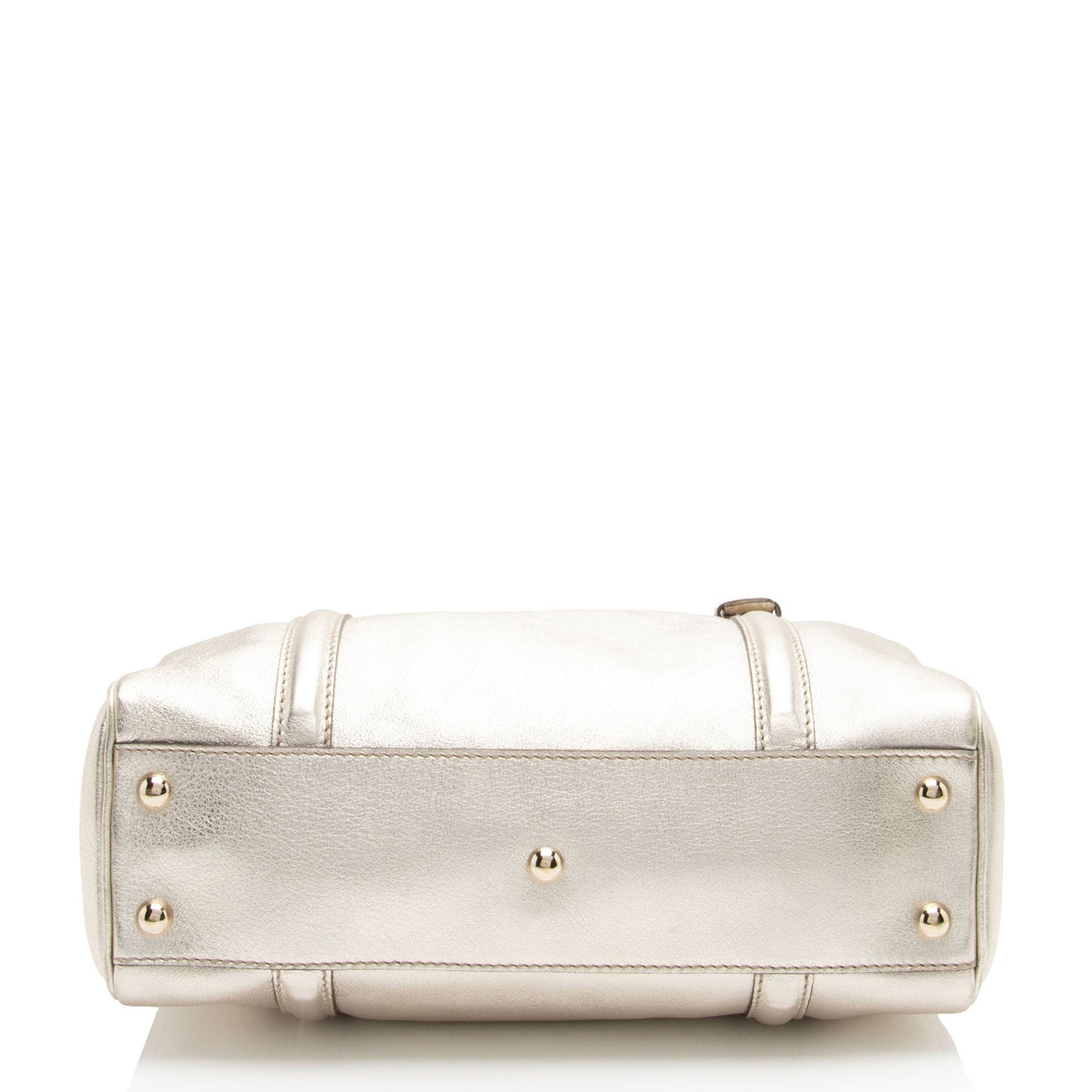 Gucci Metallic Leather Britt Small Boston Bag (SHF-YWrQAR)