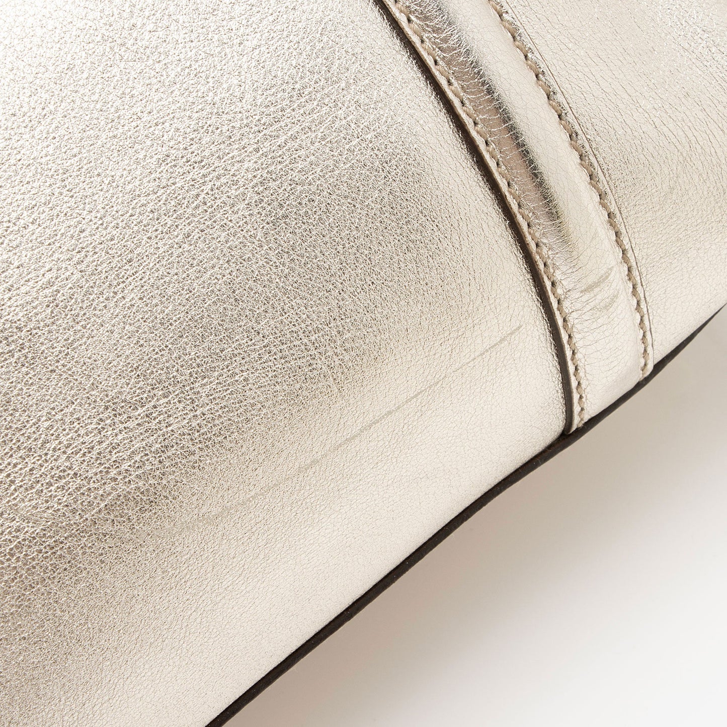 Gucci Metallic Leather Britt Small Boston Bag (SHF-YWrQAR)