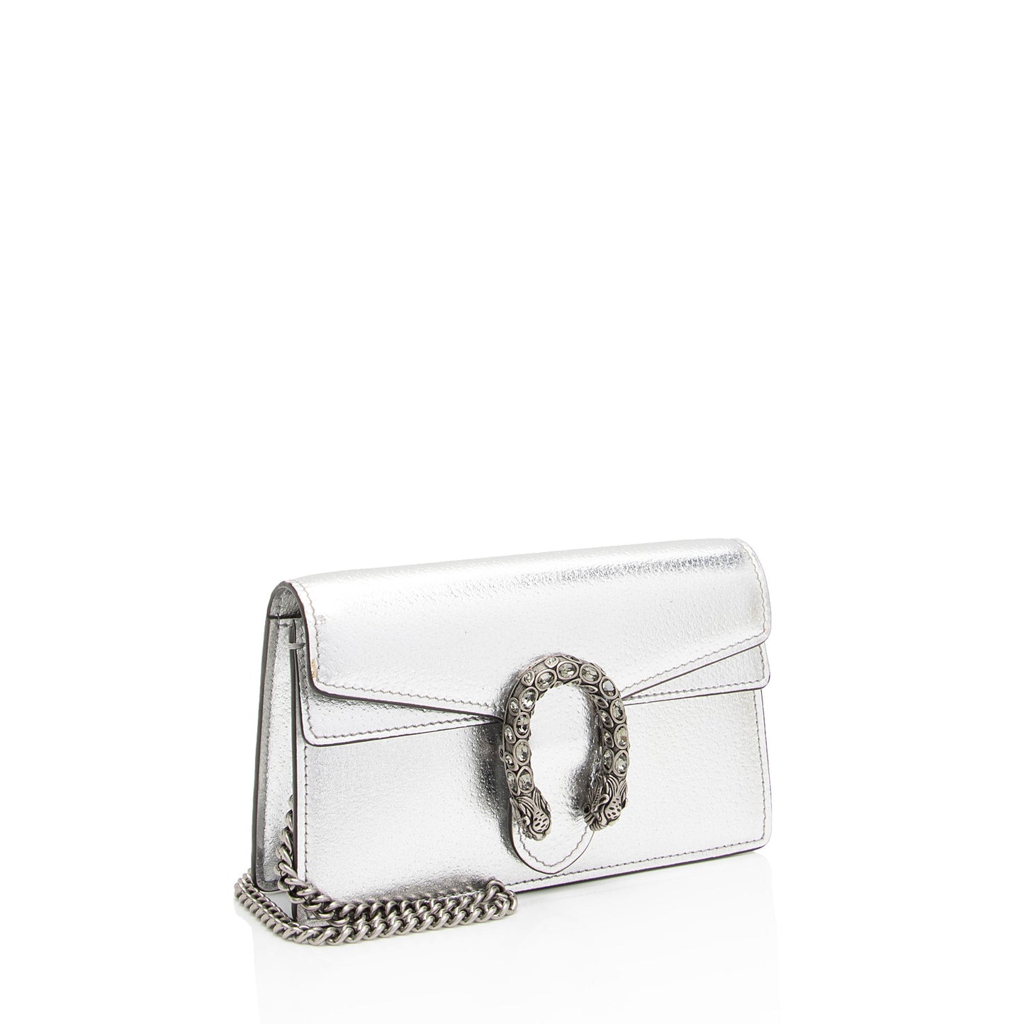 Gucci Metallic Leather Dionysus Super Mini Bag (SHF-PQUwUw)