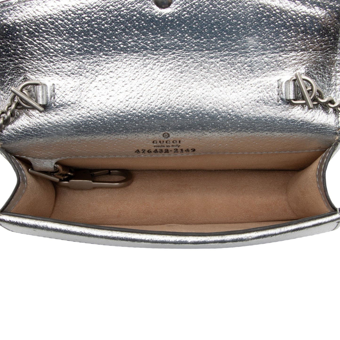 Gucci Metallic Leather Dionysus Super Mini Bag
