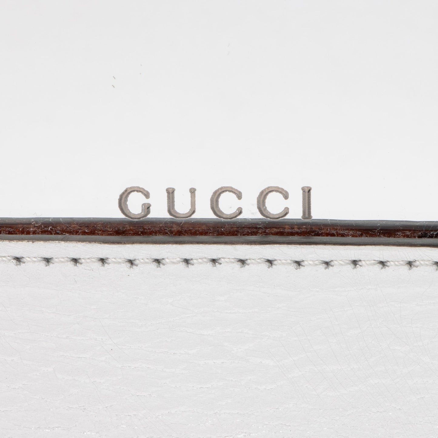 Gucci Metallic Leather GG Marmont Wallet on Chain (SHF-3rKwDE)