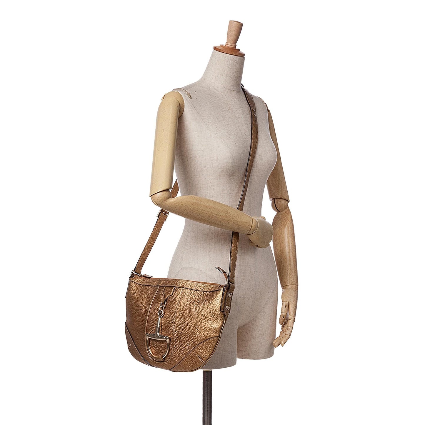 Gucci Metallic Leather Horsebit Crossbody