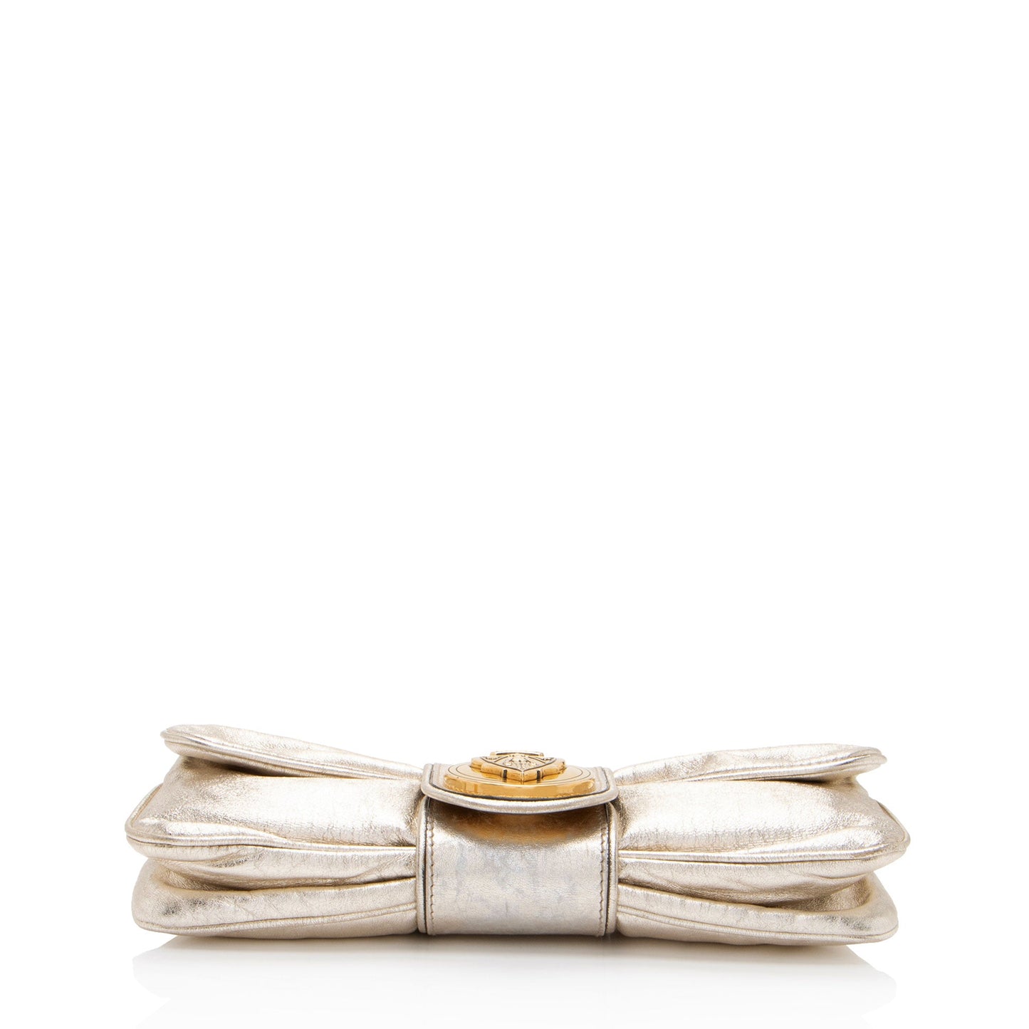 Gucci Metallic Leather Papillon Hysteria Clutch