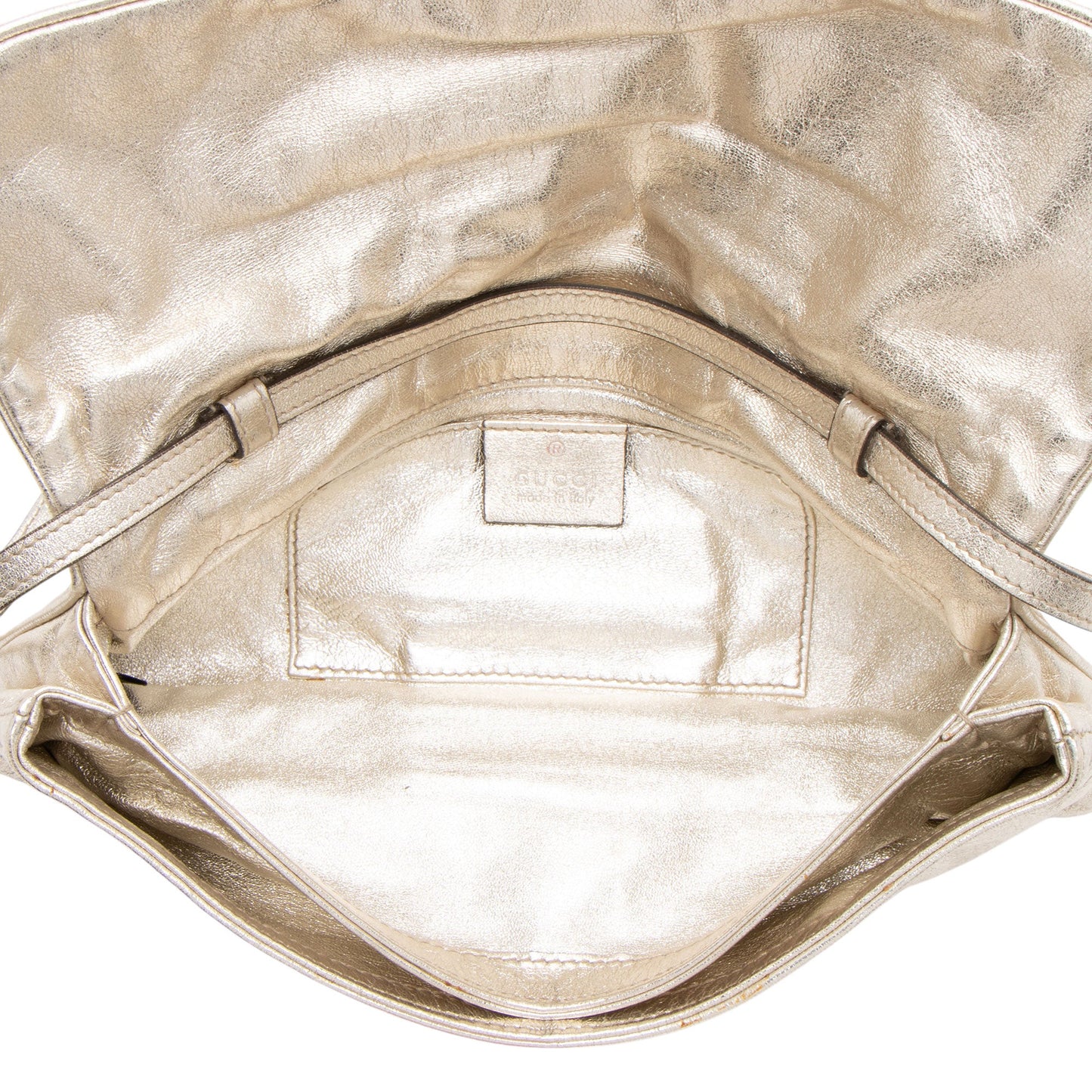 Gucci Metallic Leather Papillon Hysteria Clutch
