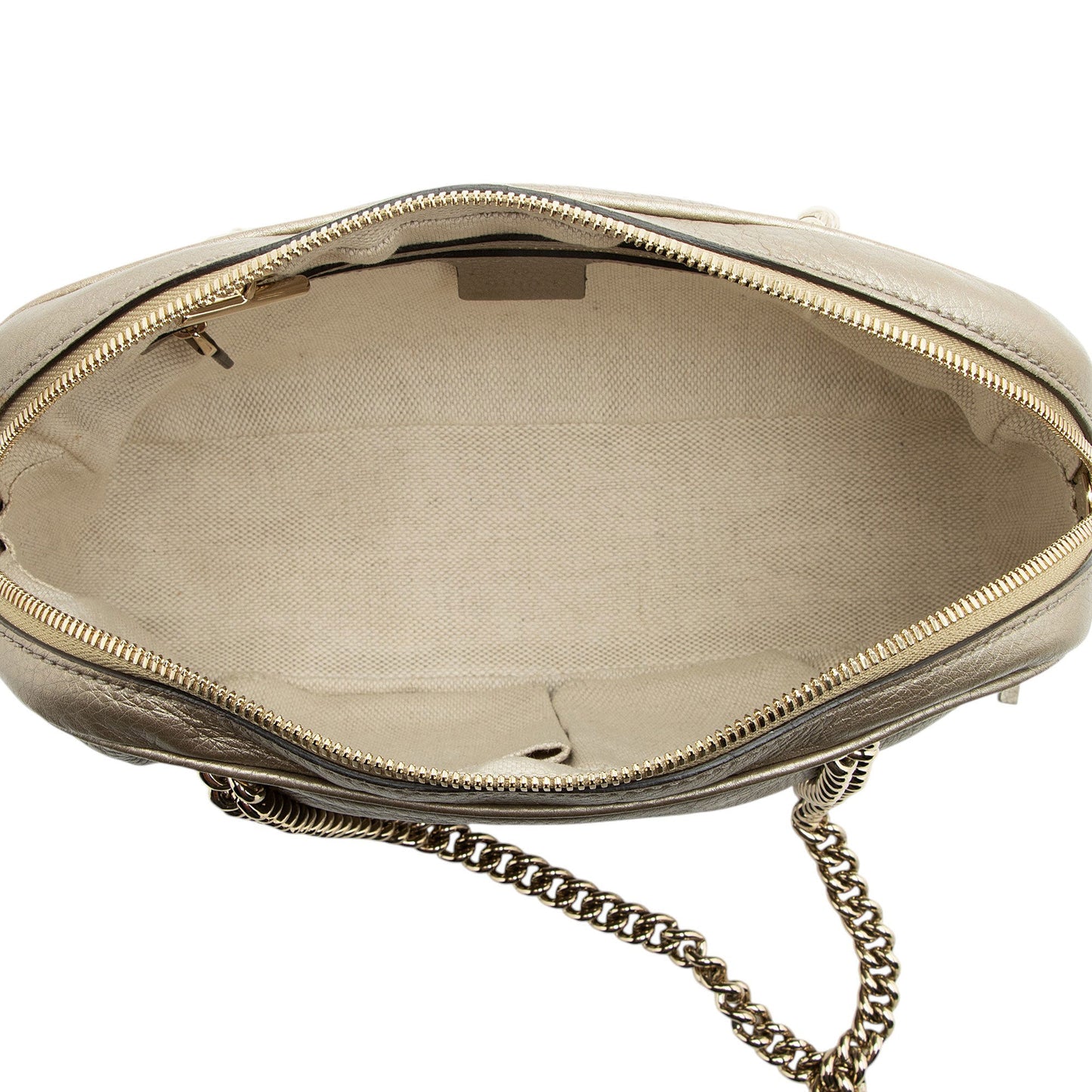 Gucci Metallic Leather Soho Chain Shoulder Bag
