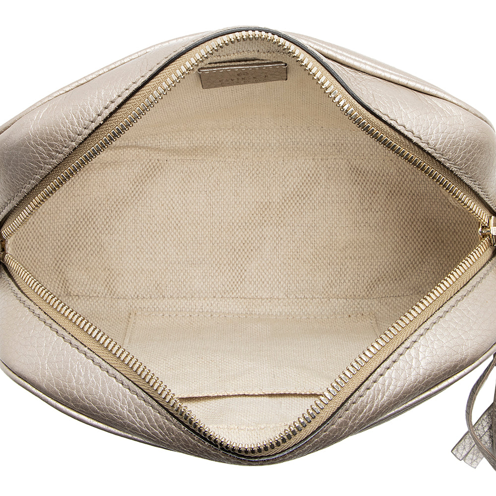 Gucci Metallic Leather Soho Disco Bag (SHF-19572)