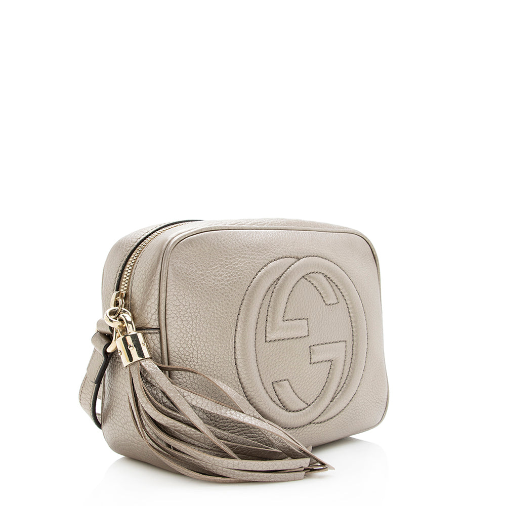 Gucci Metallic Leather Soho Disco Bag (SHF-19572)