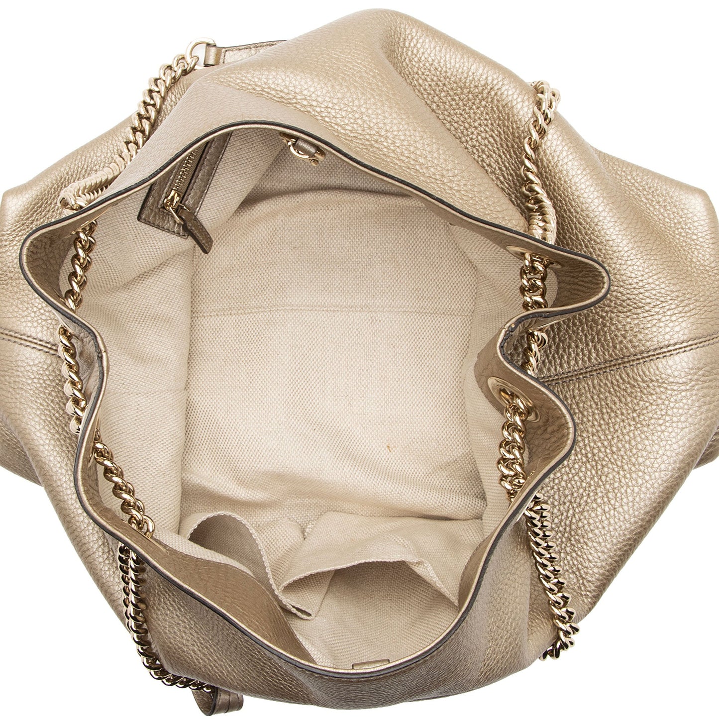 Gucci Metallic Leather Soho Medium Shoulder Bag (SHF-WsyCup)