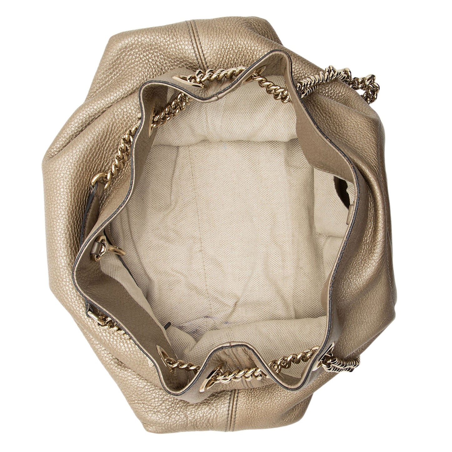 Gucci Metallic Leather Soho Medium Shoulder Bag