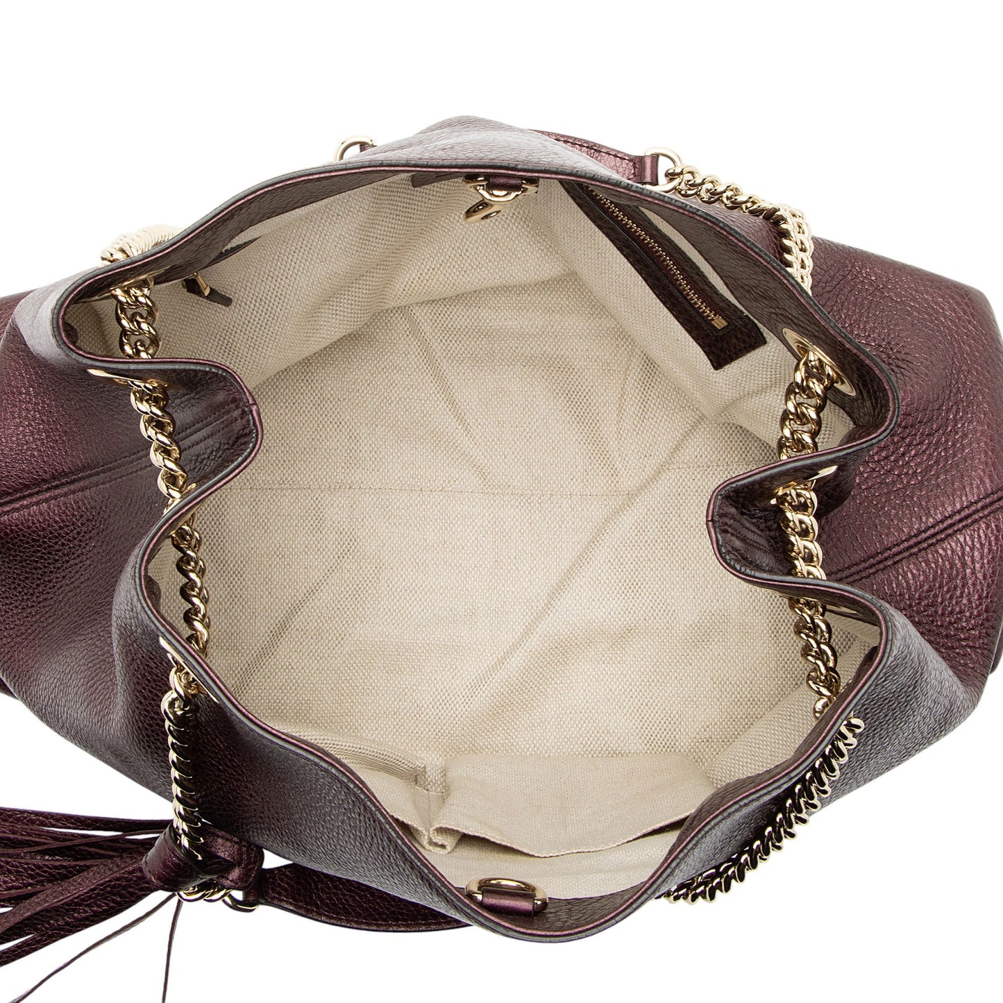 Gucci Metallic Leather Soho Medium Shoulder Bag