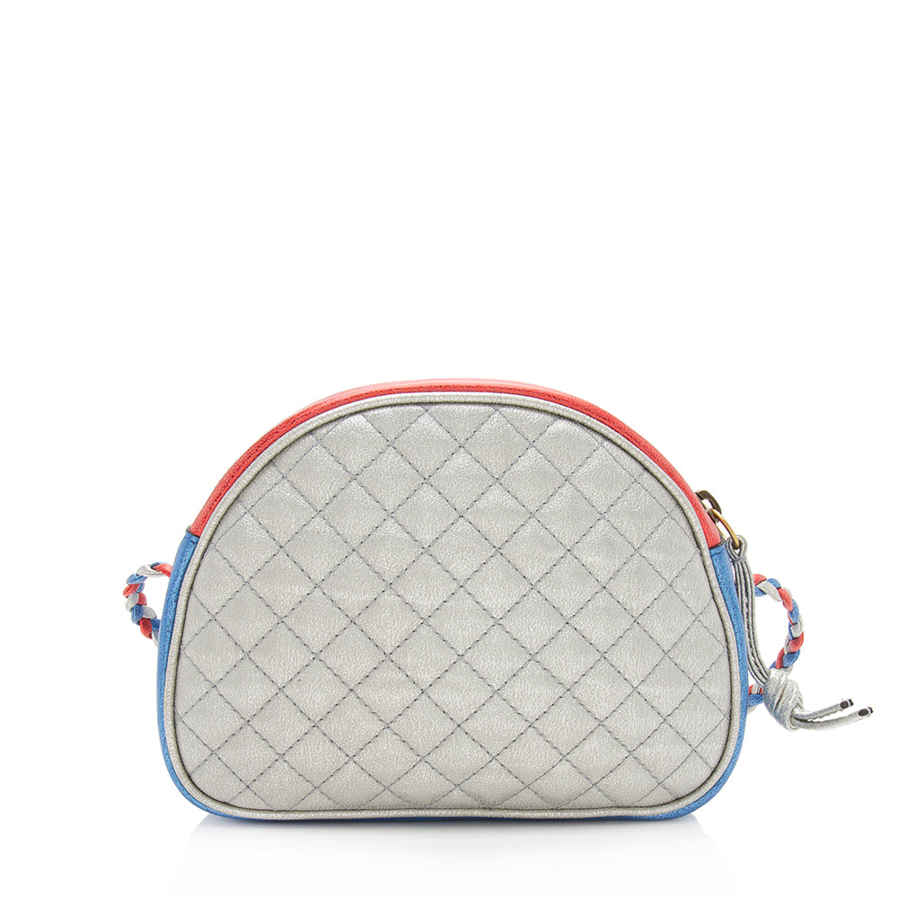 Gucci Metallic Leather Trapuntata Mini Bag (SHF-12038)