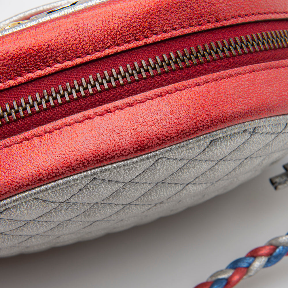 Gucci Metallic Leather Trapuntata Mini Bag (SHF-12038)