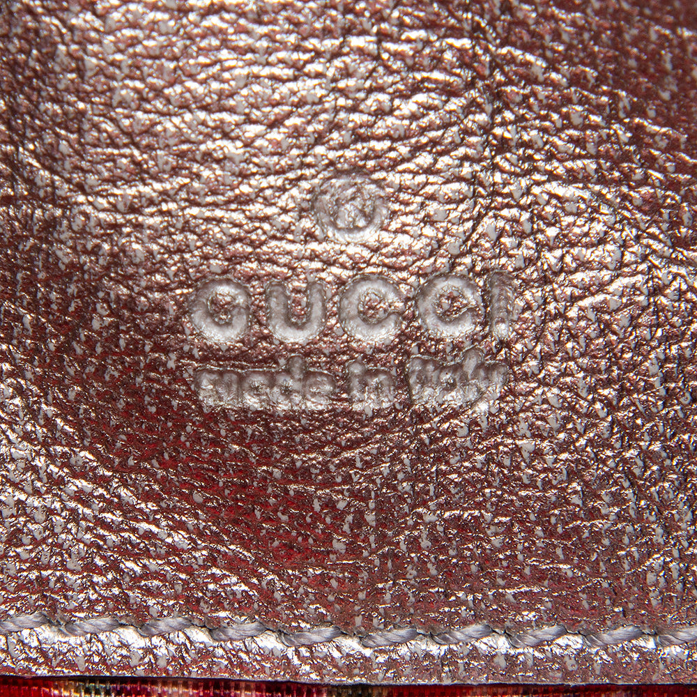 Gucci Metallic Leather Trapuntata Mini Bag (SHF-12038)