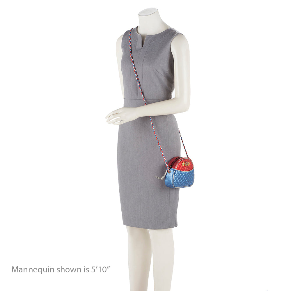 Gucci Metallic Leather Trapuntata Mini Bag (SHF-12038)