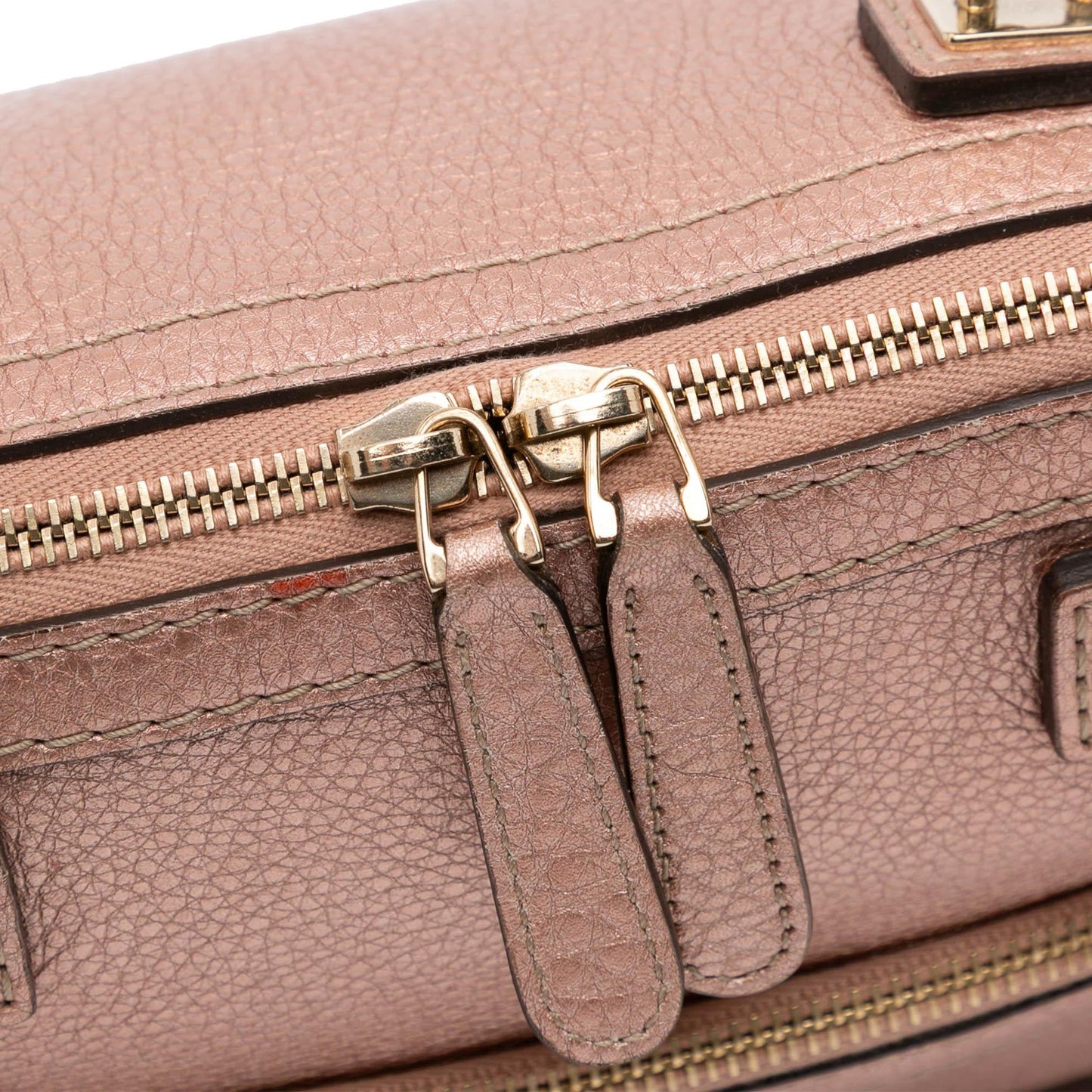 Gucci Metallic Pebbled Calfskin Bella Satchel