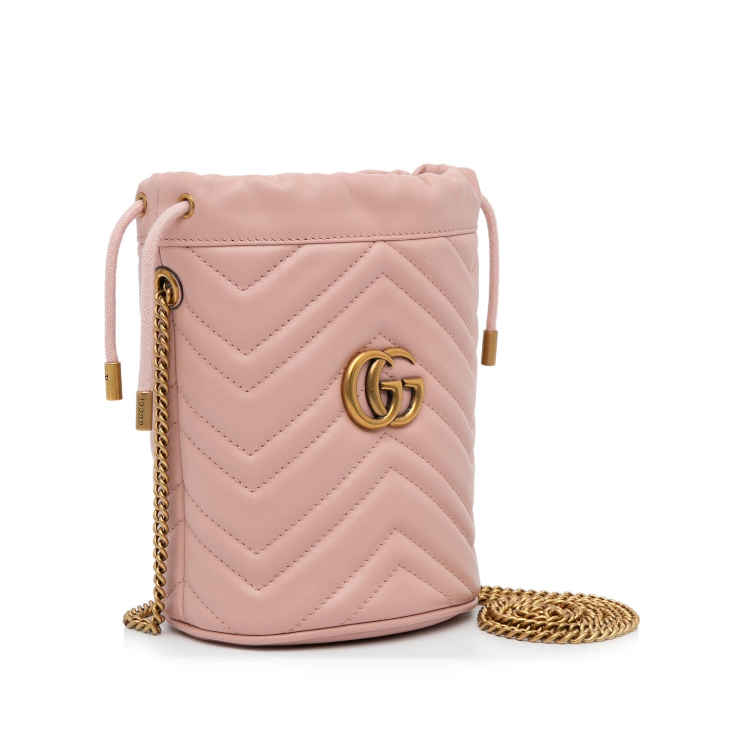 Gucci Mini GG Marmont Matelasse Bucket Bag (SHG-yidCFA)