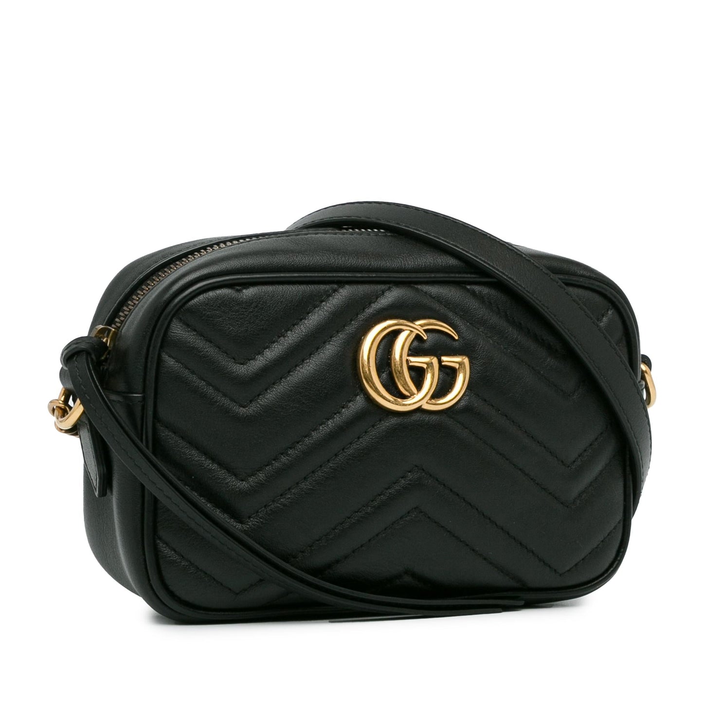Gucci Mini GG Marmont Matelasse Crossbody Bag (SHG-FuNYR9)