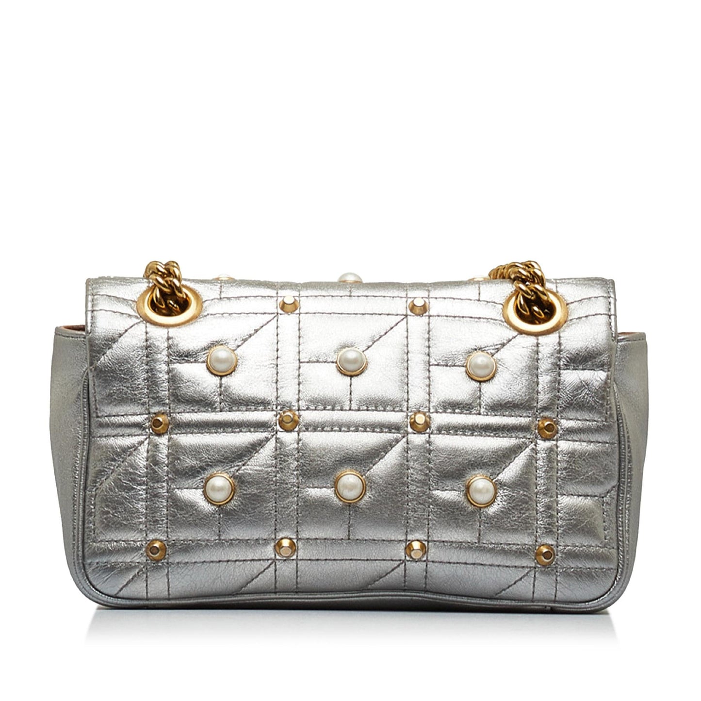 Gucci Mini GG Marmont Matelasse Pearl Crossbody Bag (SHG-NtkRNe)