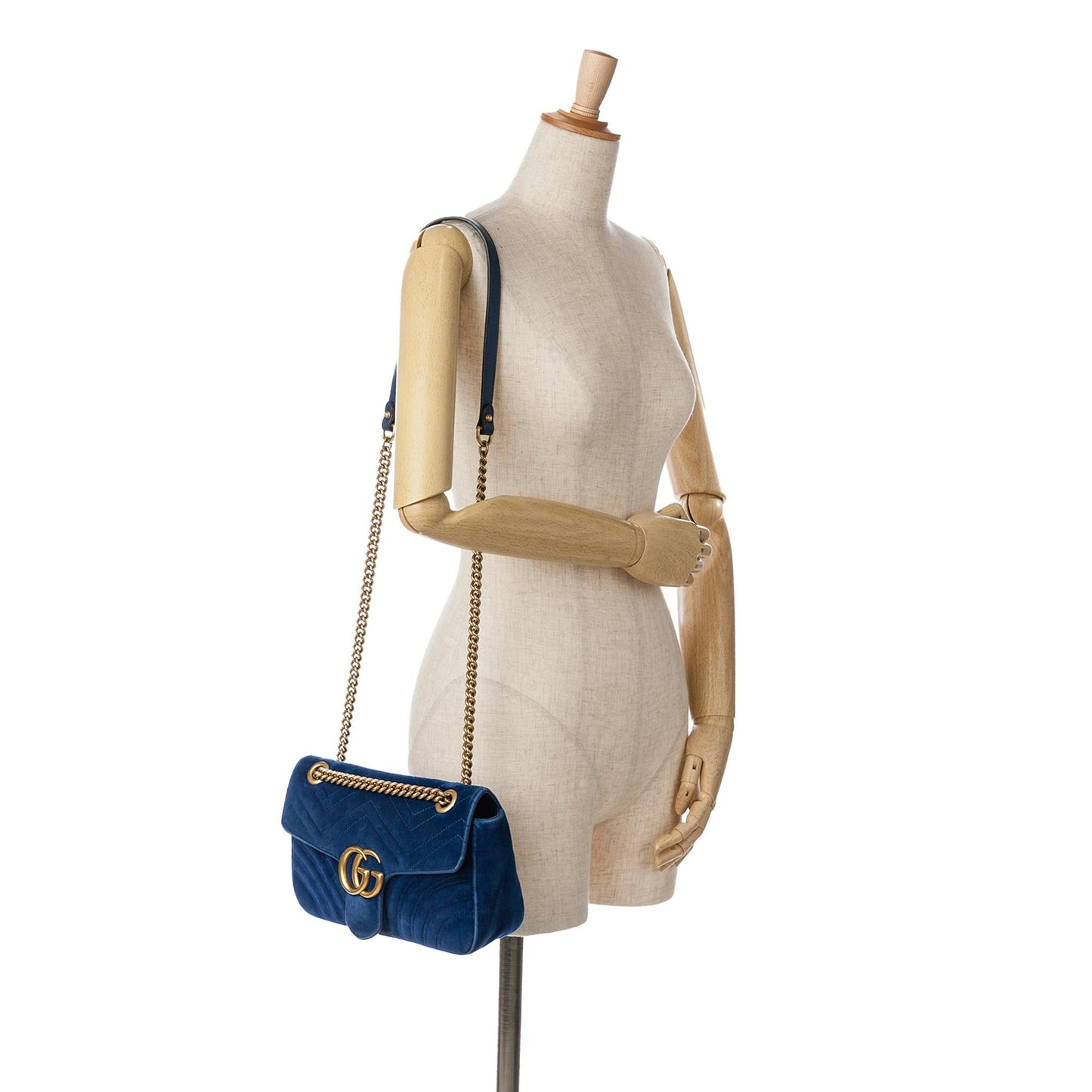 Gucci Mini GG Marmont Matelasse Velvet Crossbody (SHG-J4w2zv)