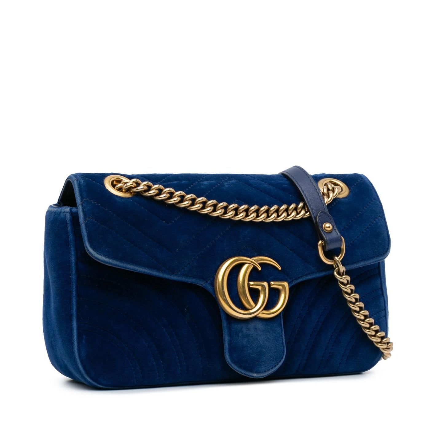 Gucci Mini GG Marmont Matelasse Velvet Crossbody (SHG-J4w2zv)