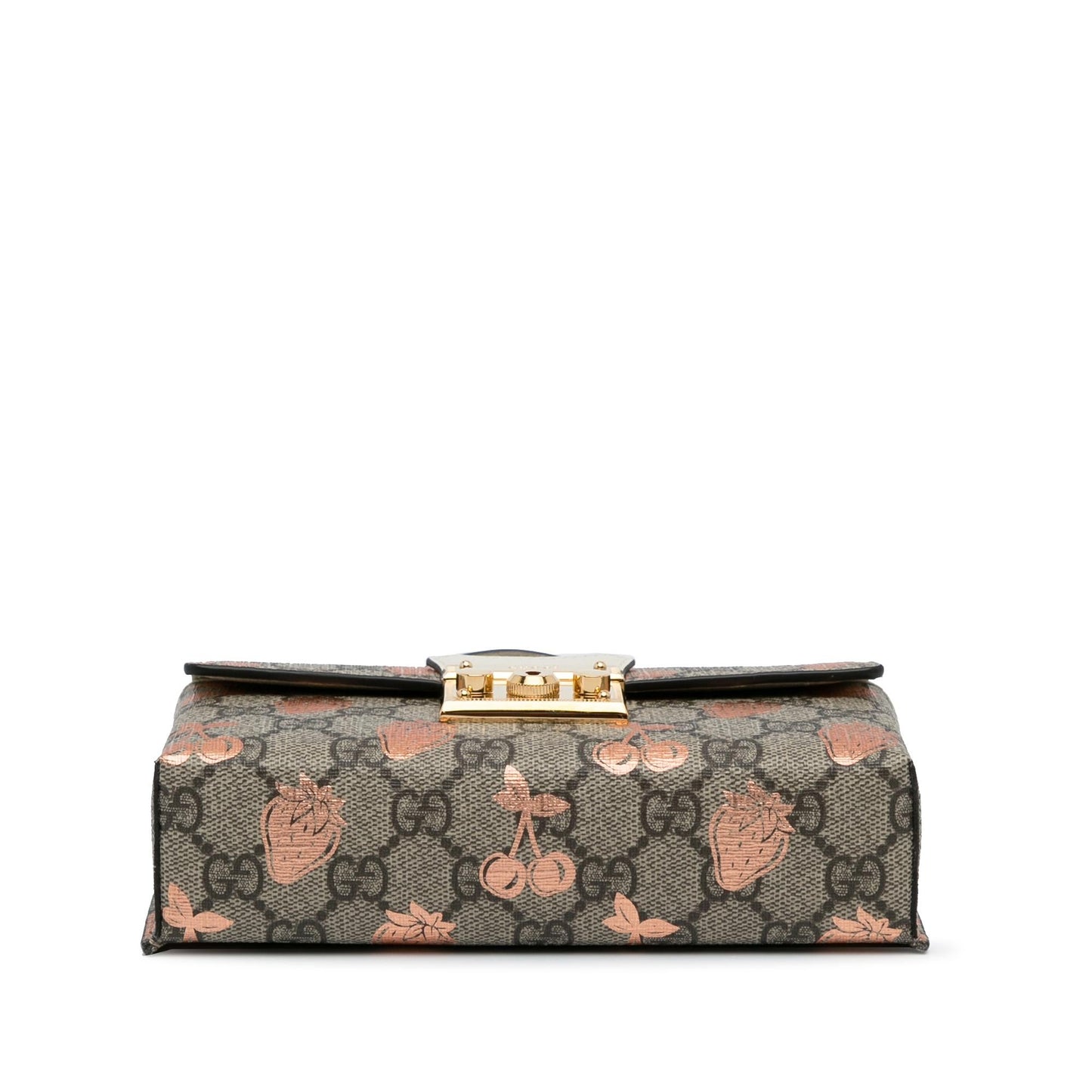Gucci Mini GG Supreme Berry Padlock Satchel (SHG-0xk6RT)