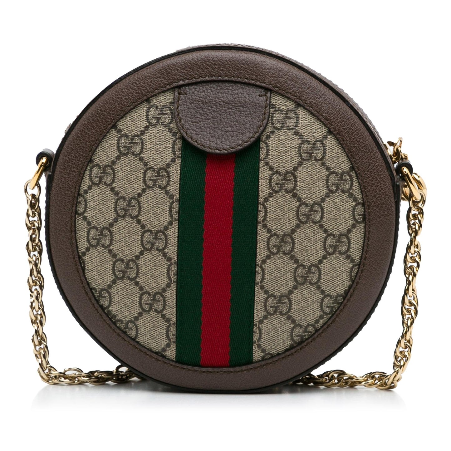 Gucci Mini GG Supreme Round Ophidia Crossbody (SHG-aFu3qu)