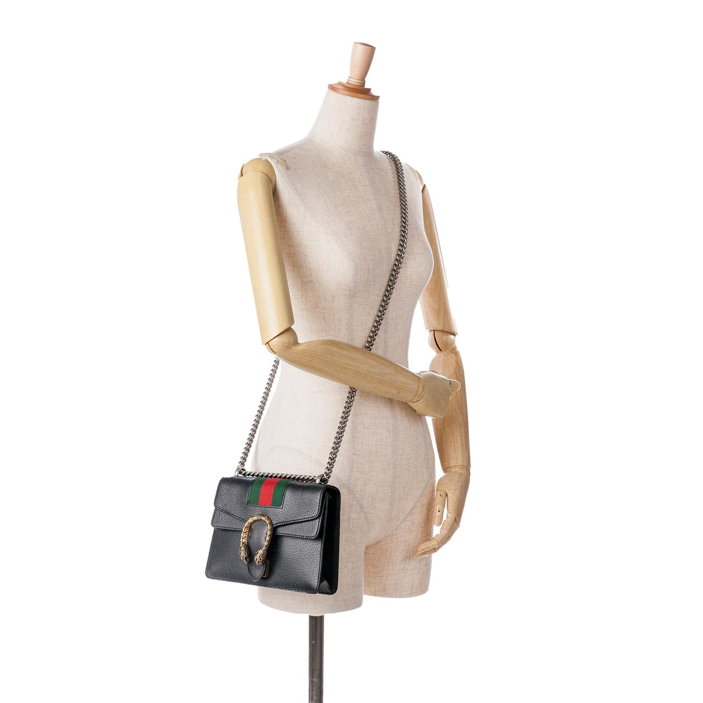 Gucci Mini Leather Dionysus Web Crossbody (SHG-f04gB7)