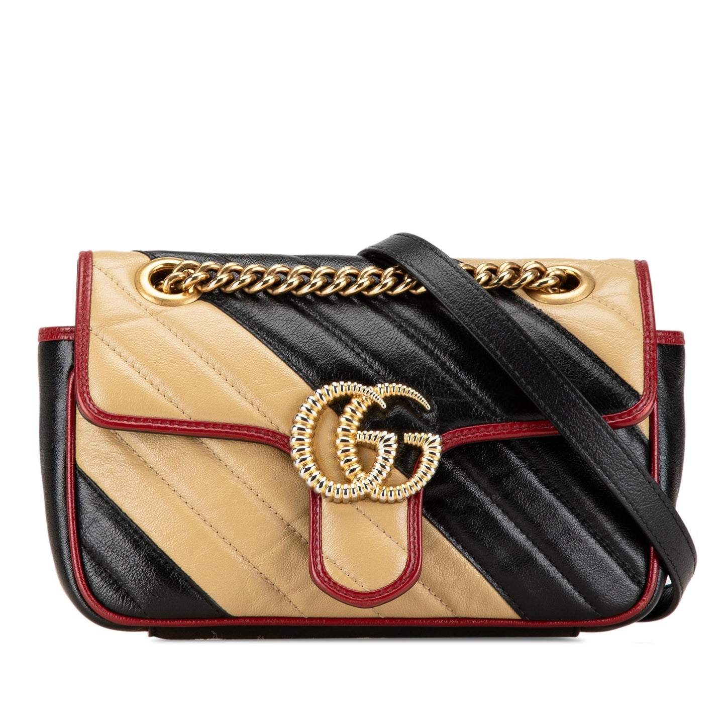 Gucci Mini Leather GG Marmont Torchon Crossbody
