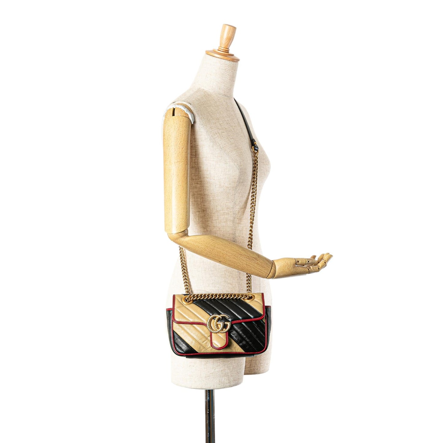 Gucci Mini Leather GG Marmont Torchon Crossbody