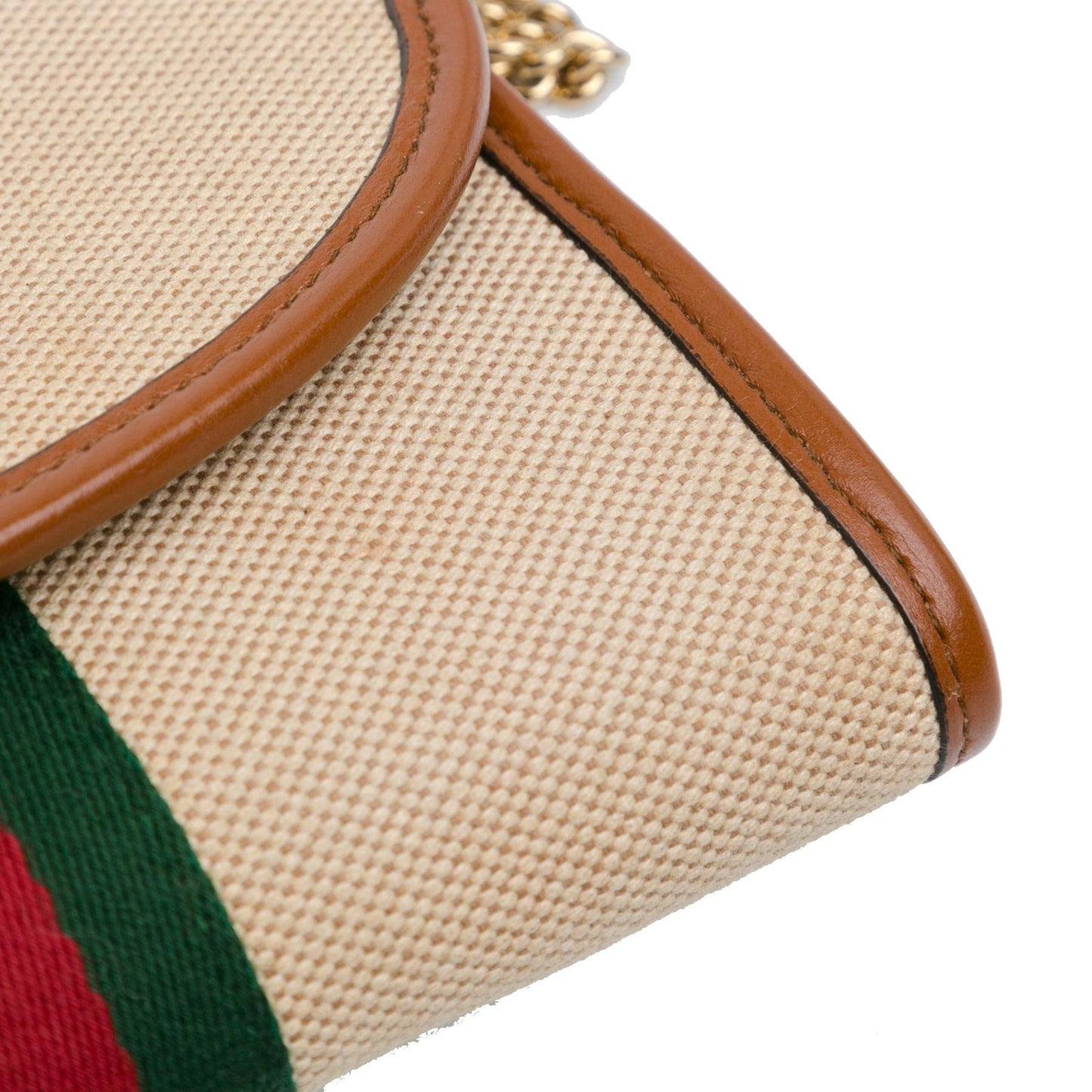 Gucci Mini Rajah Web Chain Canvas Crossbody Bag