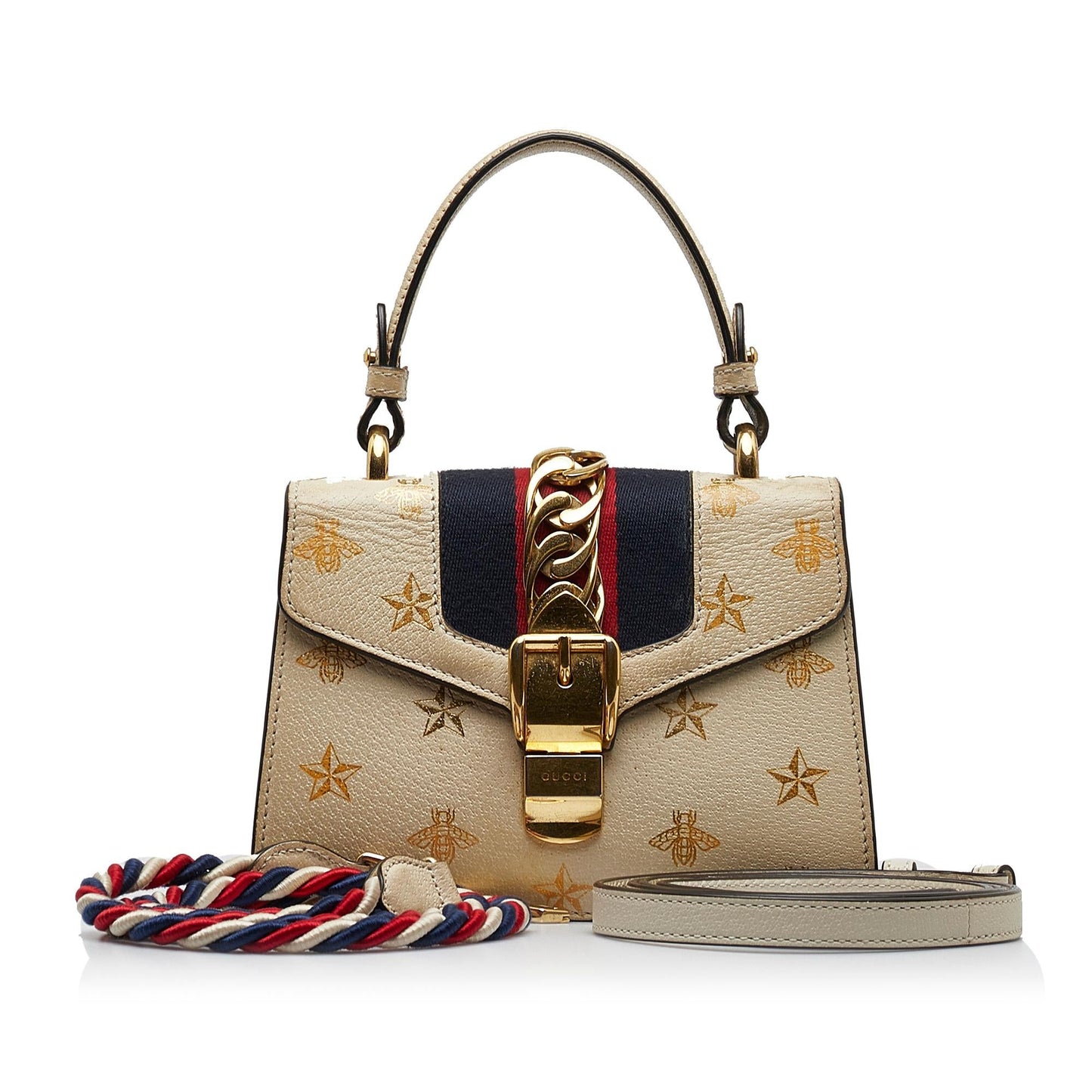 Gucci Mini Sylvie Bee Star Top Handle Bag (SHG-k0KJYe)