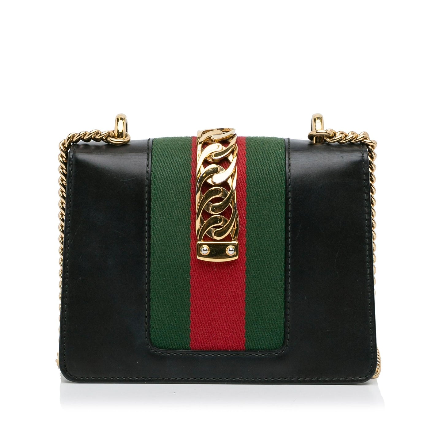Gucci Mini Sylvie Leather Chain Crossbody Bag (SHG-Rb9ccQ)