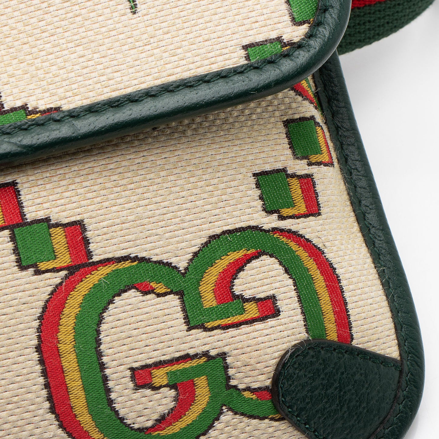 Gucci Jumbo GG Canvas Embroidered Floral Belt Bag
