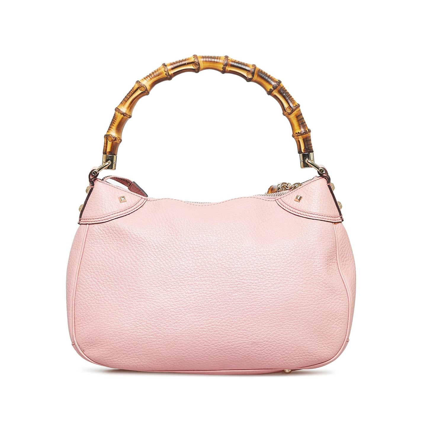 Gucci Nailhead Bamboo Handbag (SHG-InJ5MJ)