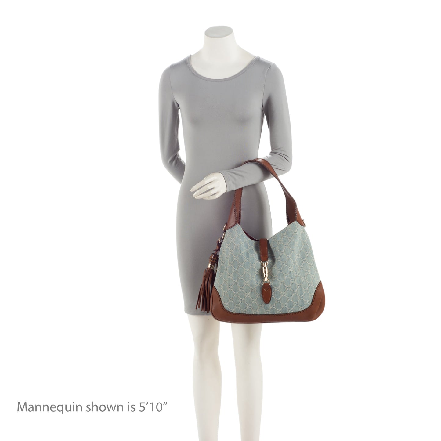 Gucci GG Denim New Jackie Medium Shoulder Bag (SHF-I4xdgI)