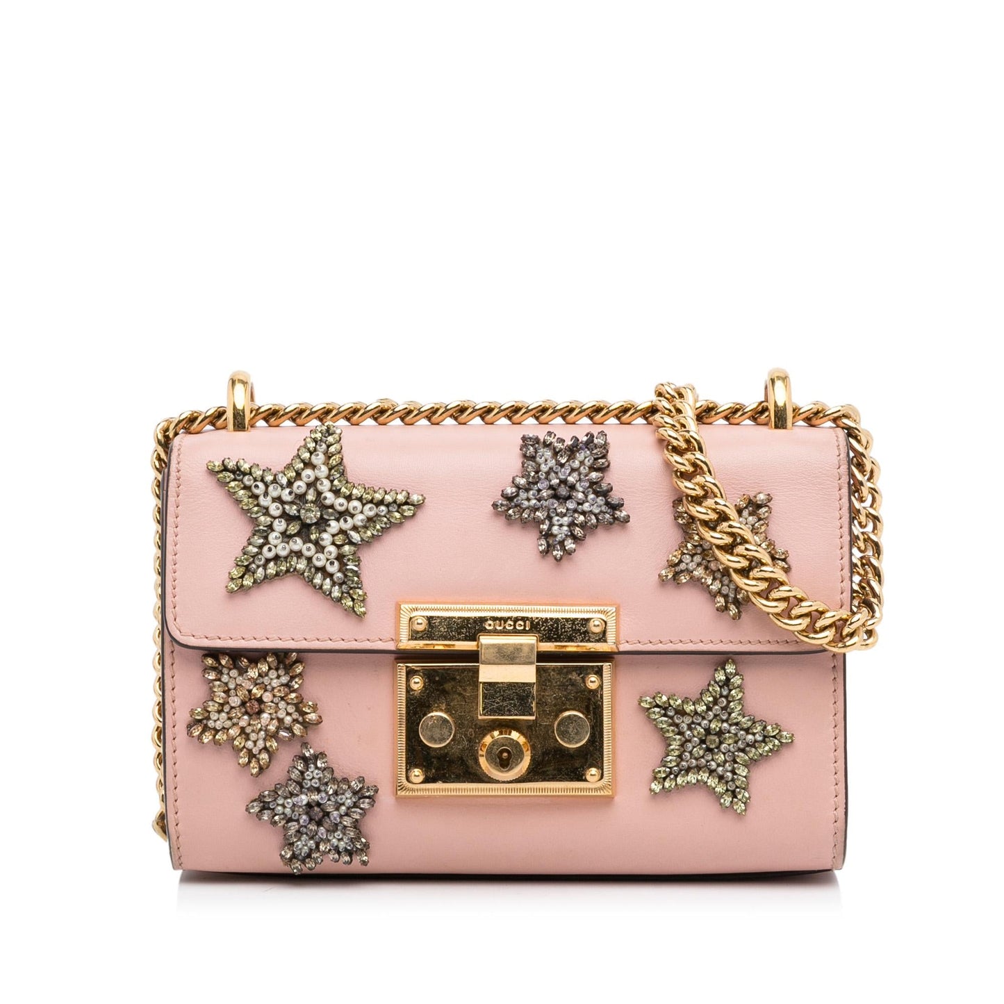 Gucci Padlock Crystal Embelished Crossbody Bag (SHG-IbIDVW)