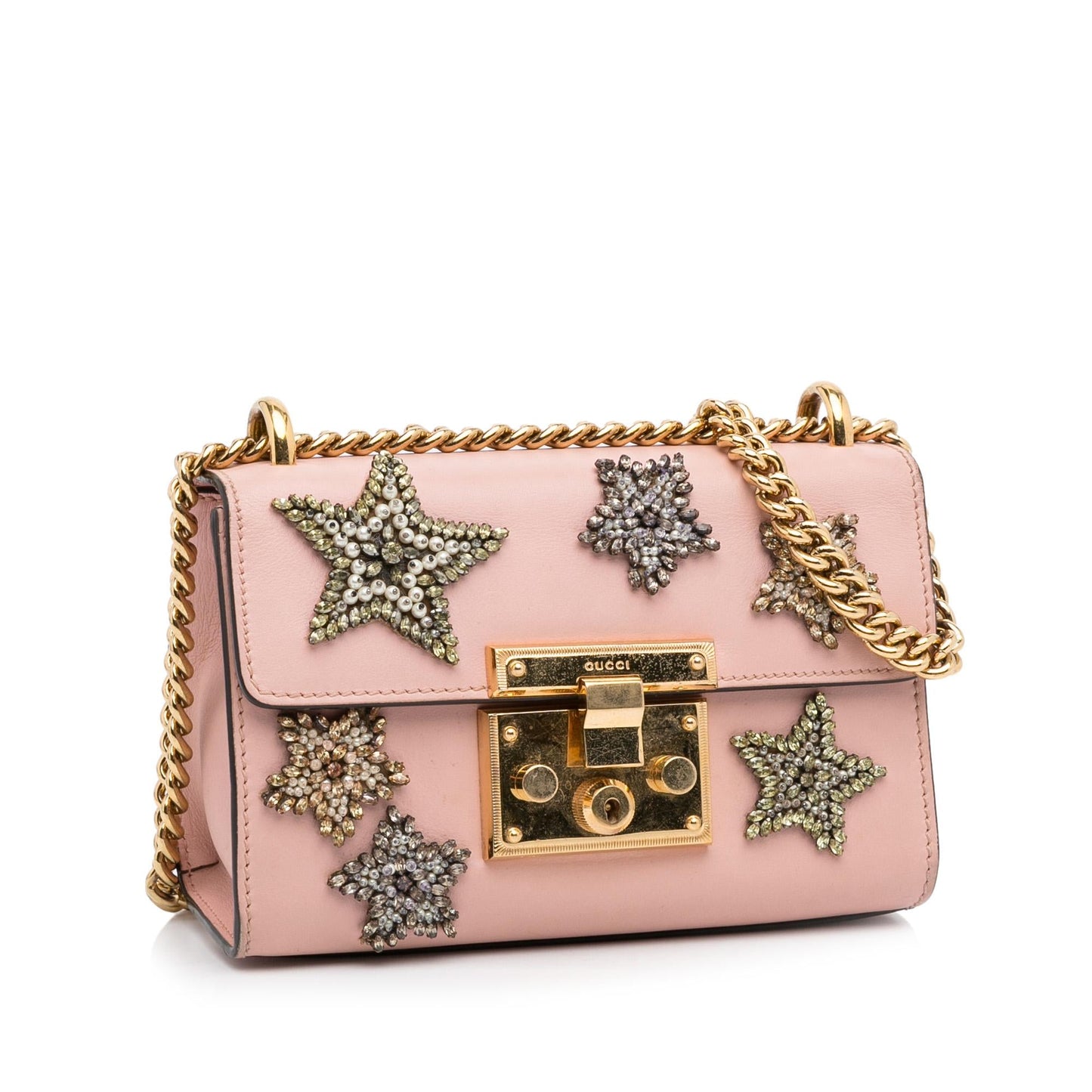 Gucci Padlock Crystal Embelished Crossbody Bag (SHG-IbIDVW)