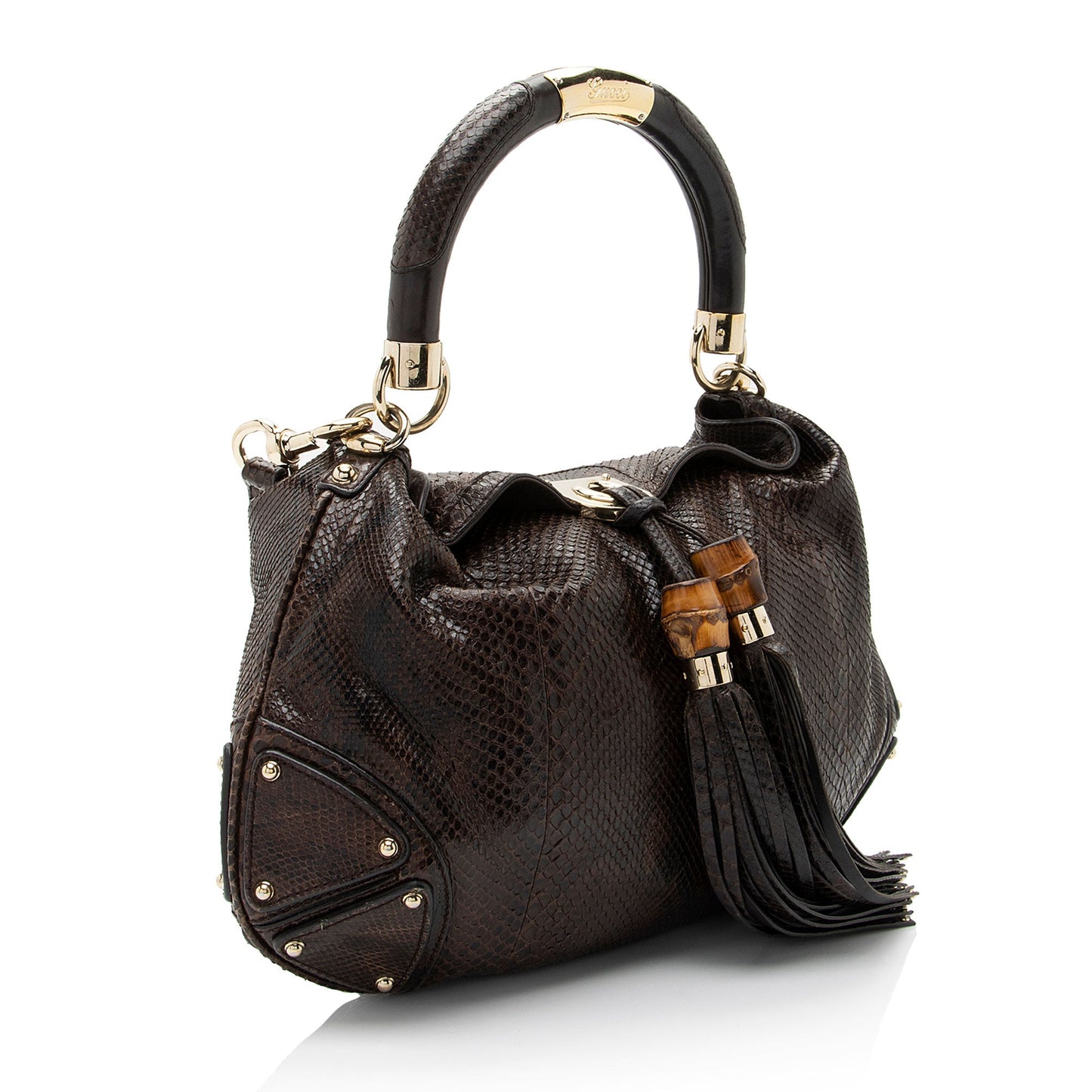Gucci Python Medium Indy Satchel (SHF-o6MQCe)
