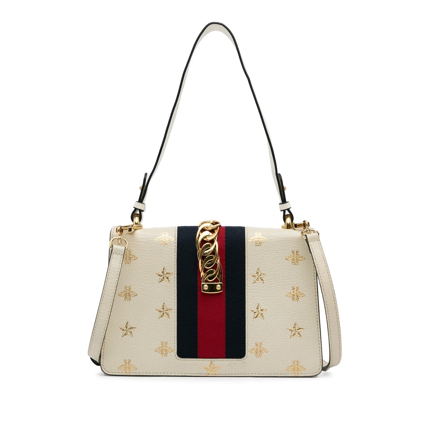 Gucci Small Bee Star Sylvie Satchel (SHG-3HcVoI)