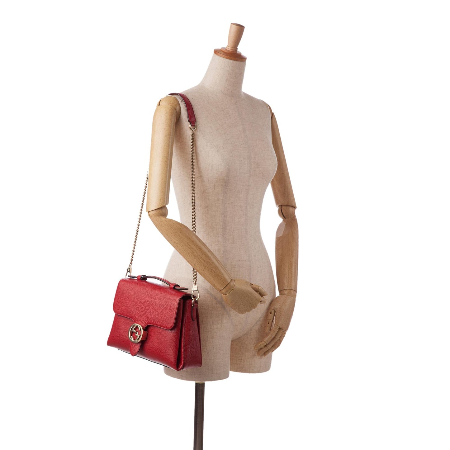 Gucci Small Dollar Calf Interlocking G Satchel (SHG-Pgcutx)