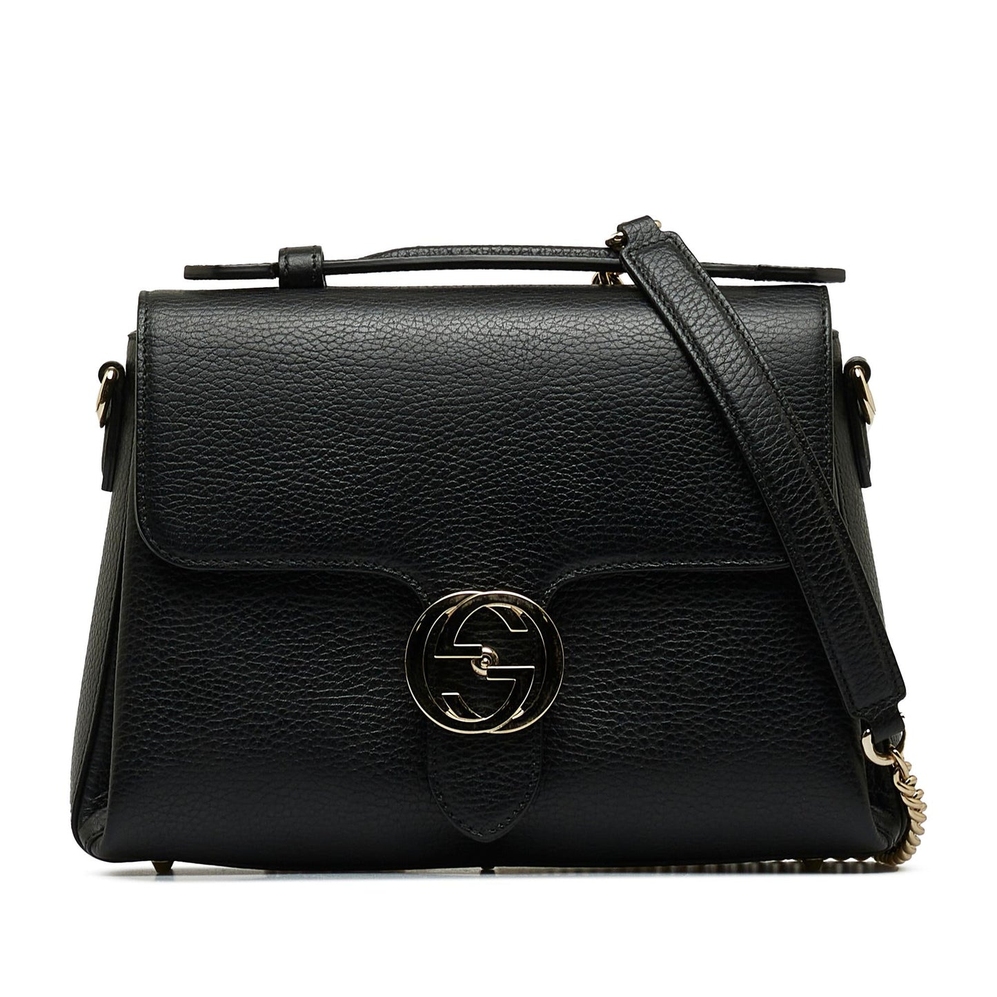Gucci Small Dollar Calf Interlocking G Satchel (SHG-Wq7x11)