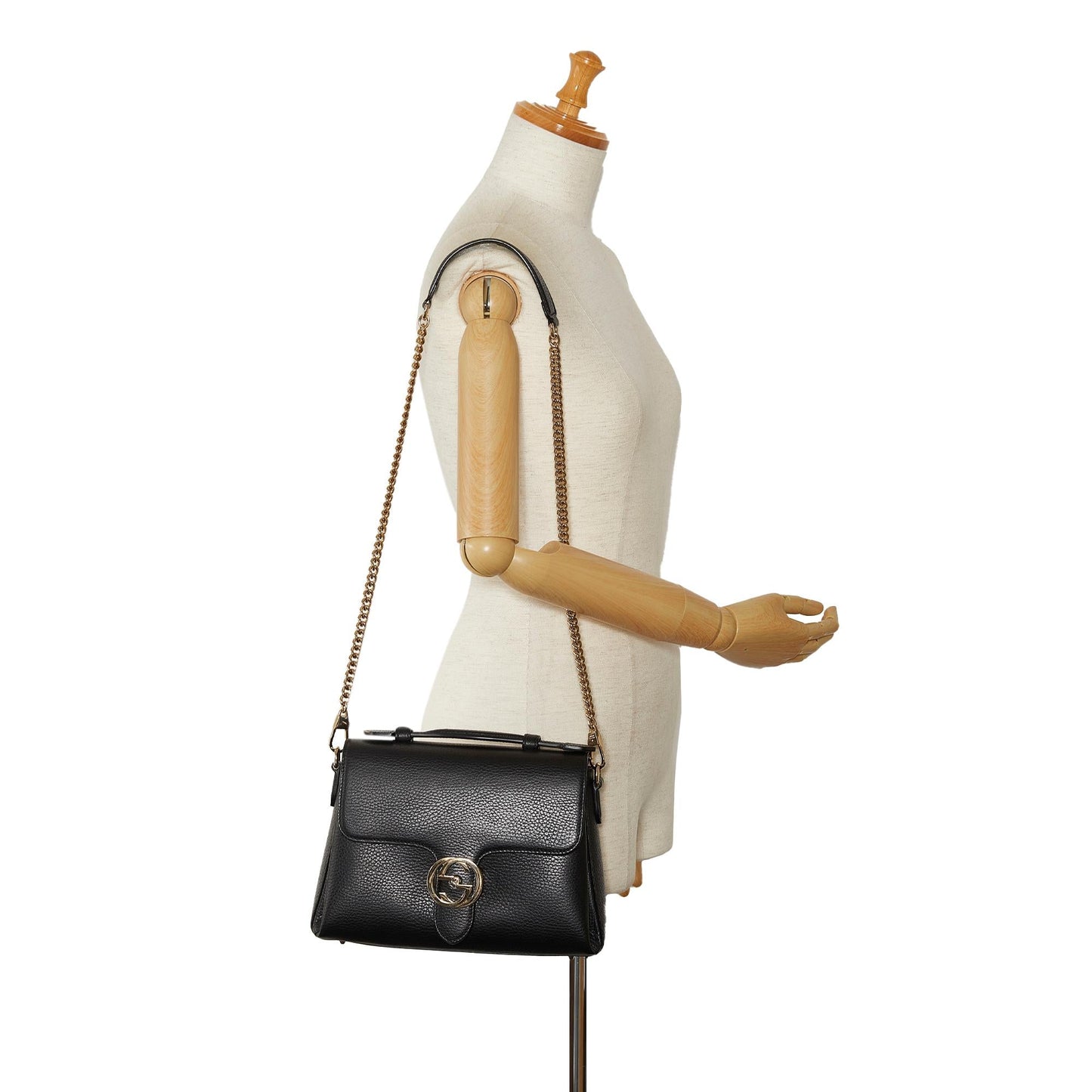 Gucci Small Dollar Calf Interlocking G Satchel (SHG-Wq7x11)