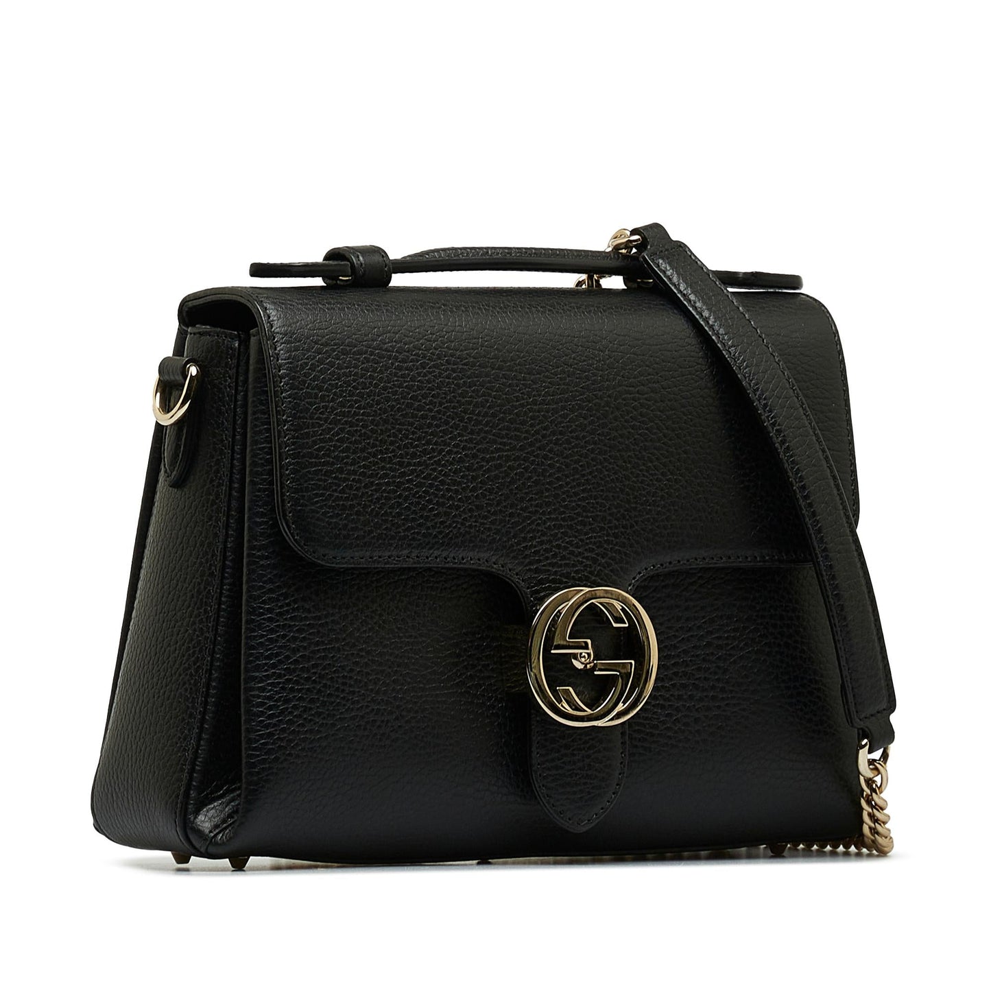 Gucci Small Dollar Calf Interlocking G Satchel (SHG-Wq7x11)