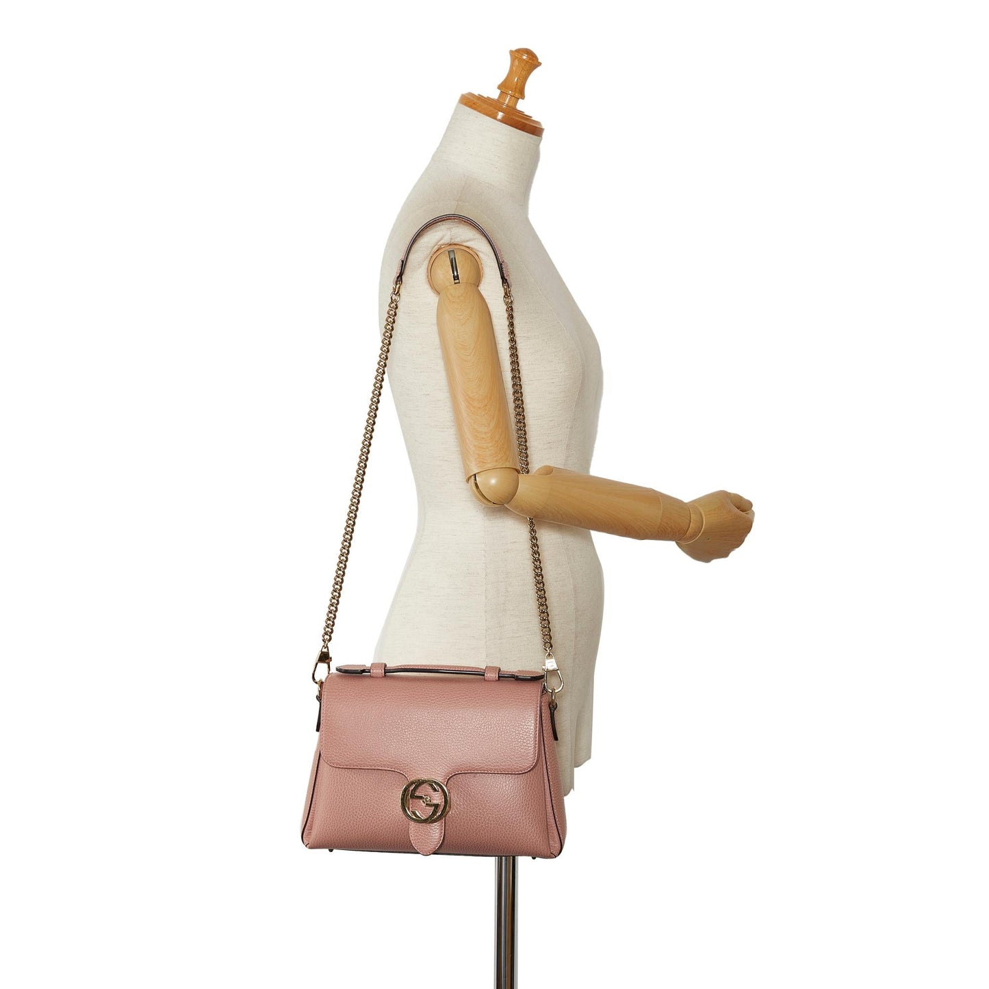 Gucci Small Dollar Calf Interlocking G Top Handle (SHG-YOtqPD)