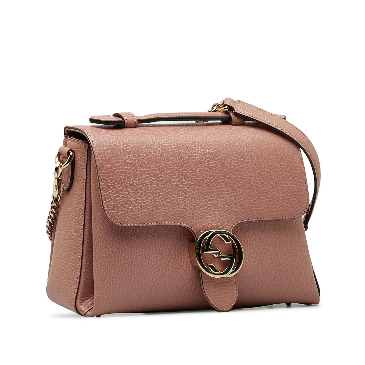 Gucci Small Dollar Calf Interlocking G Top Handle (SHG-YOtqPD)